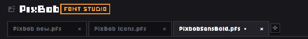 Project tabs with multiple open projects